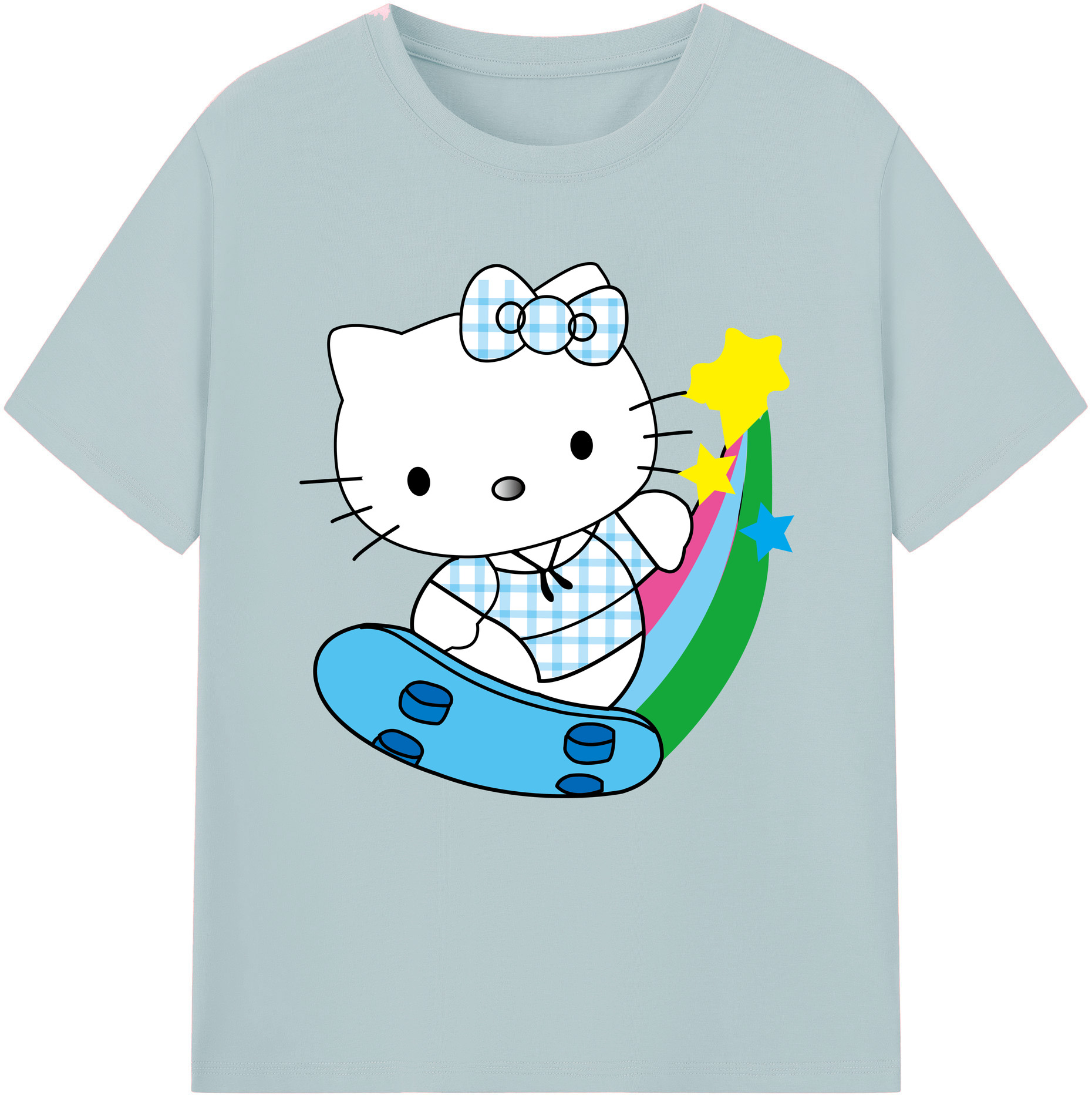 （画像用） Hello Kitty ハローキティ 綿100％半袖Tシャツ（フロントプリント）